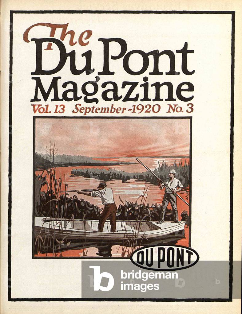 Trapshooting, front cover of the 'DuPont Magazine', September 1920 (colour litho)
