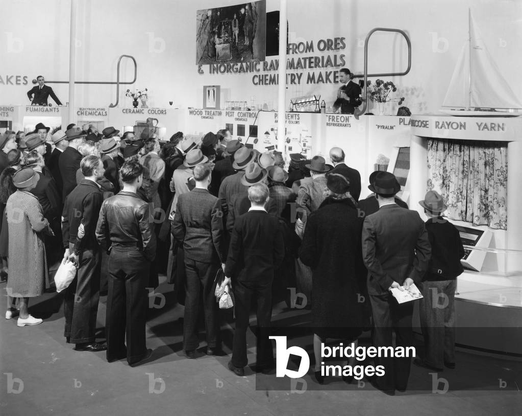 Product demonstrations, New York World's Fair, 1939 (b/w photo)