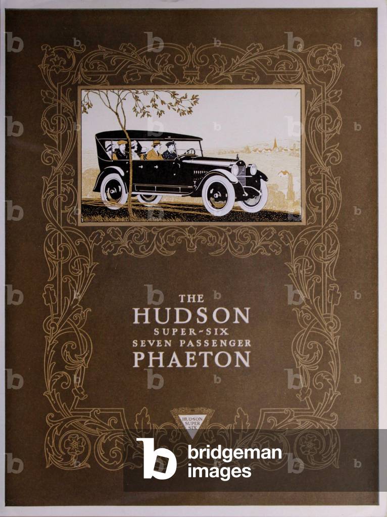 Hudson Super-Six Seven Passenger Phaeton, 1923 (colour litho)