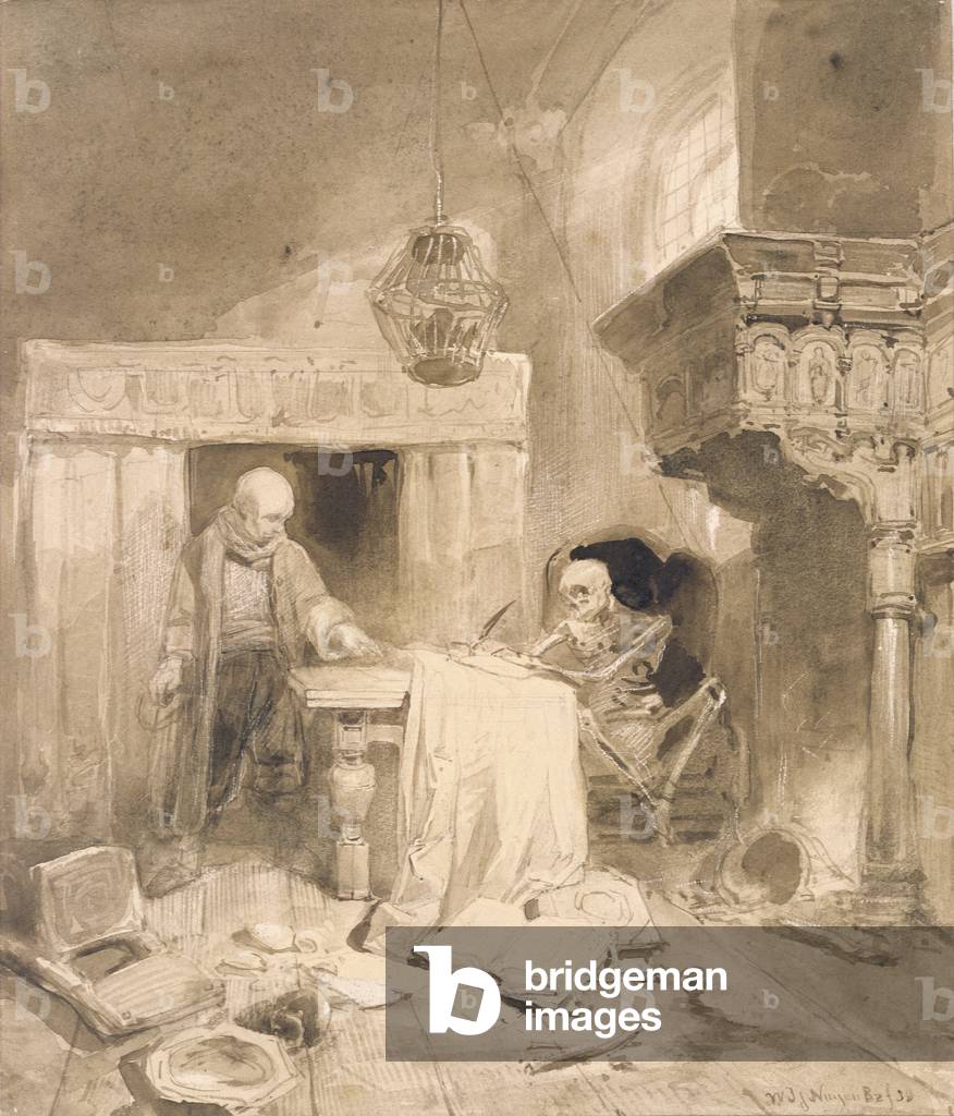 Philemon, 1838 (sepia and wash)