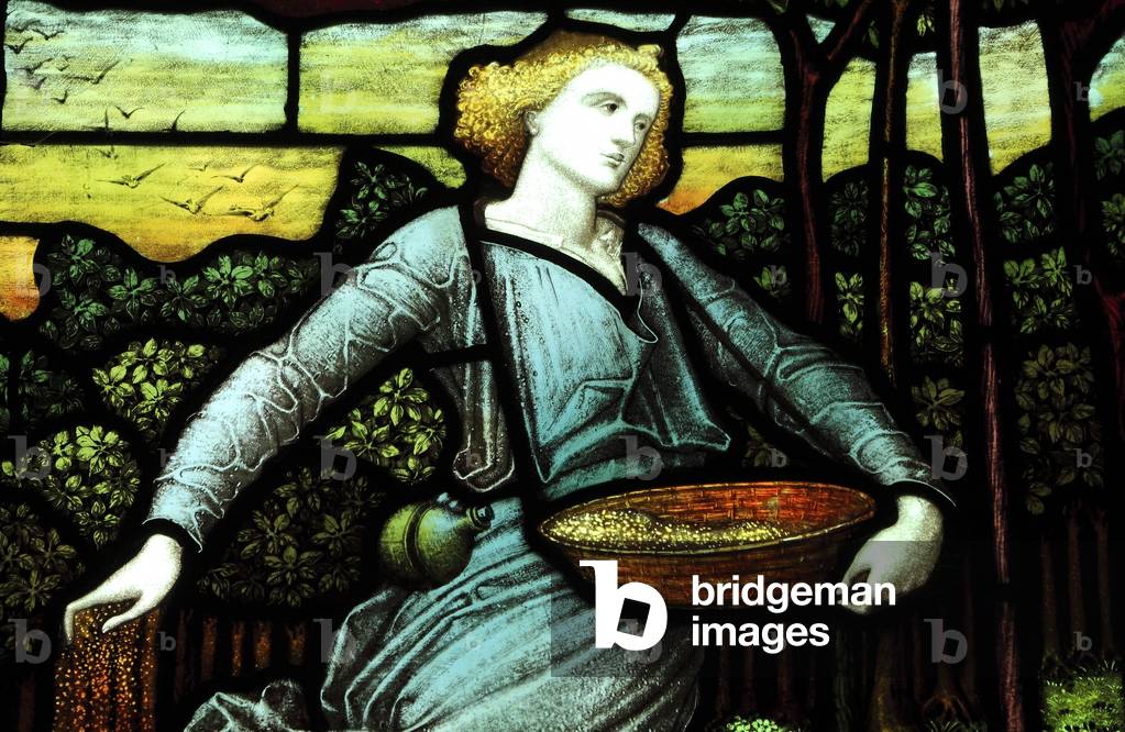 Detail from The Sower, c.1889 (stained glass)