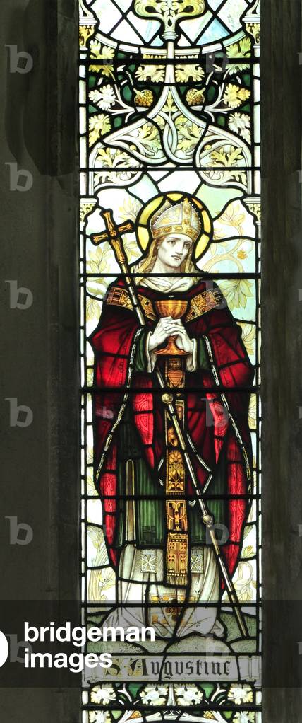 St. Augustine, from St. Nicholas Church, Blakeney, Norfolk, 1900 (stained glass)