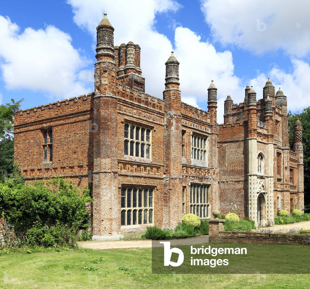 East Barsham Manor House, early 16th century, south facade and porch, Norfolk, England, UK (photo)