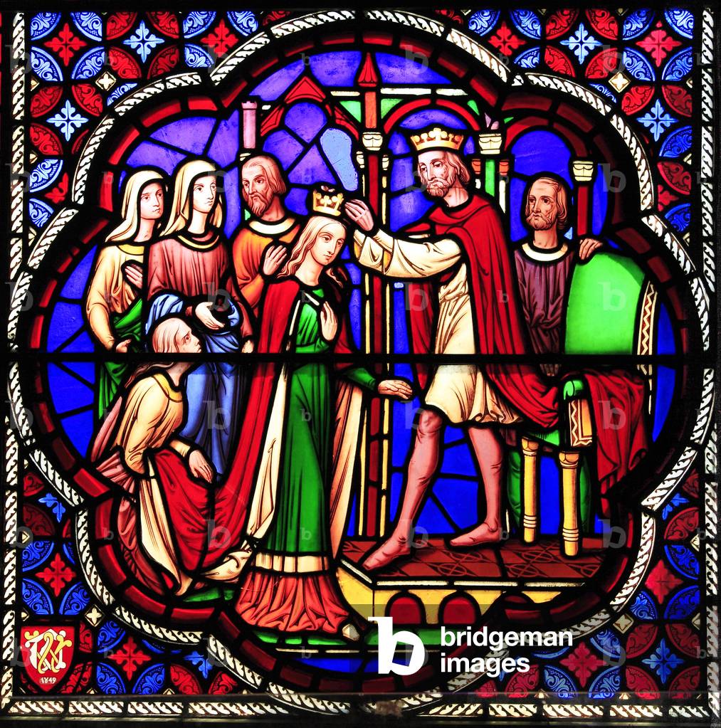 The Crowning of Esther, 1849 (stained glass)