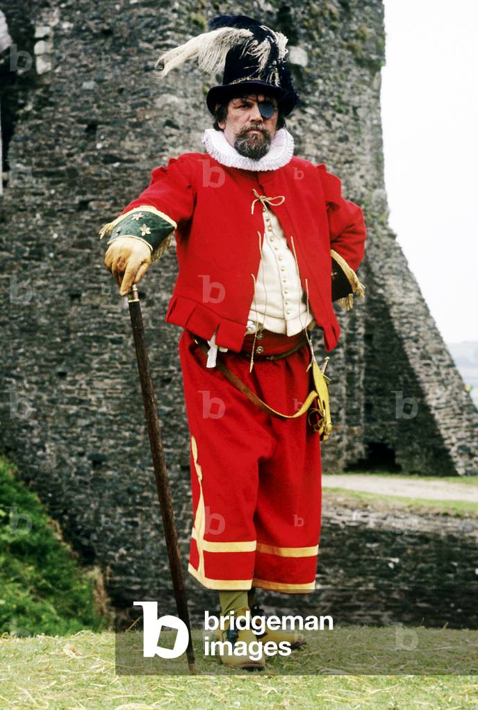 Elizabethan castle guard captain, late 16th century, re-enactment