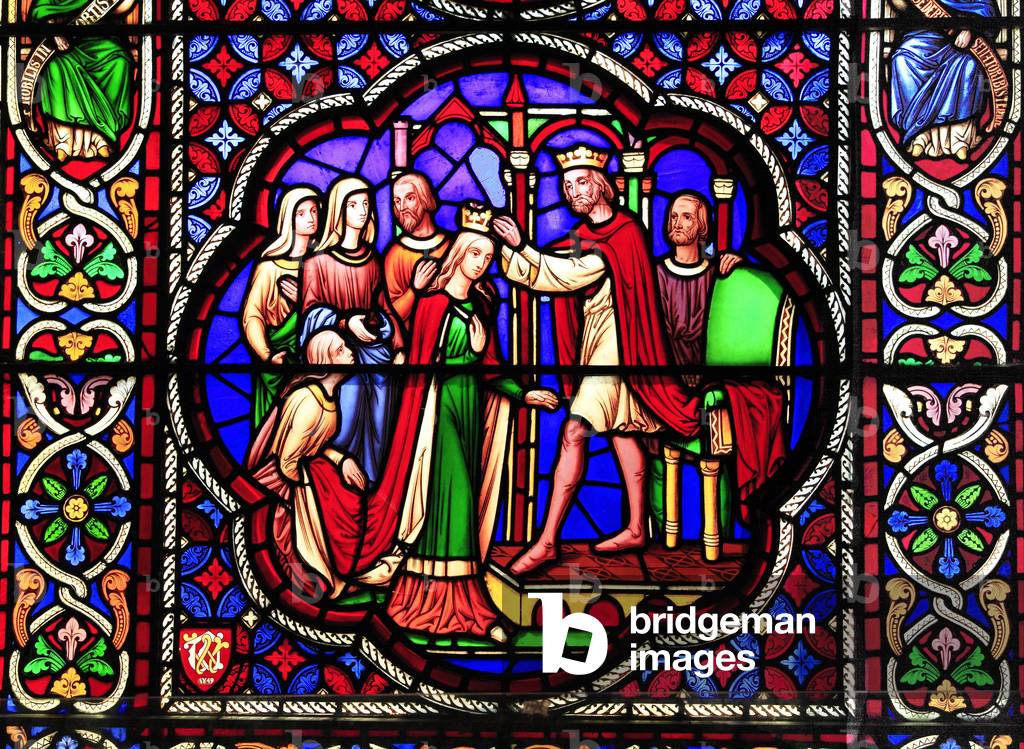 The Crowning of Esther, 1849 (stained glass)