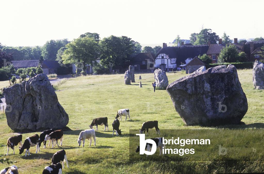View of the village and stone circle (photo)
