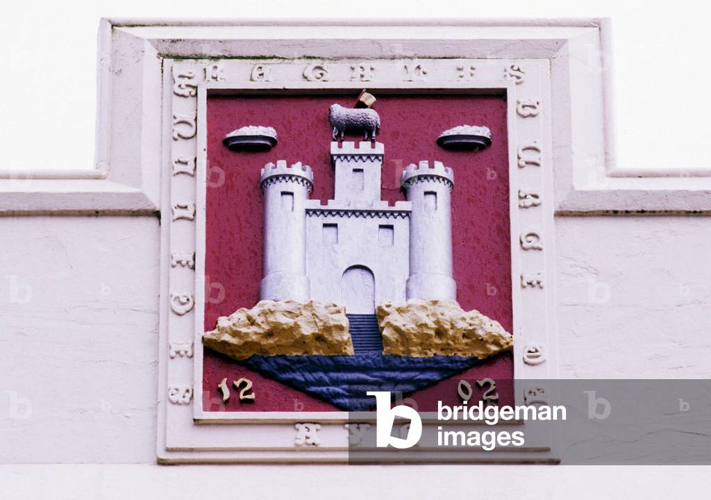 Town Crest of Ayr, Scotland (photo)