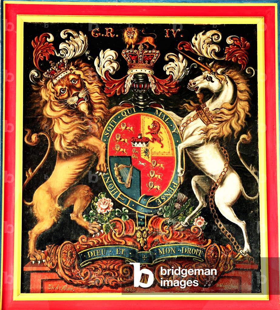 Royal Arms of King George IV, 1826 (oil on panel)