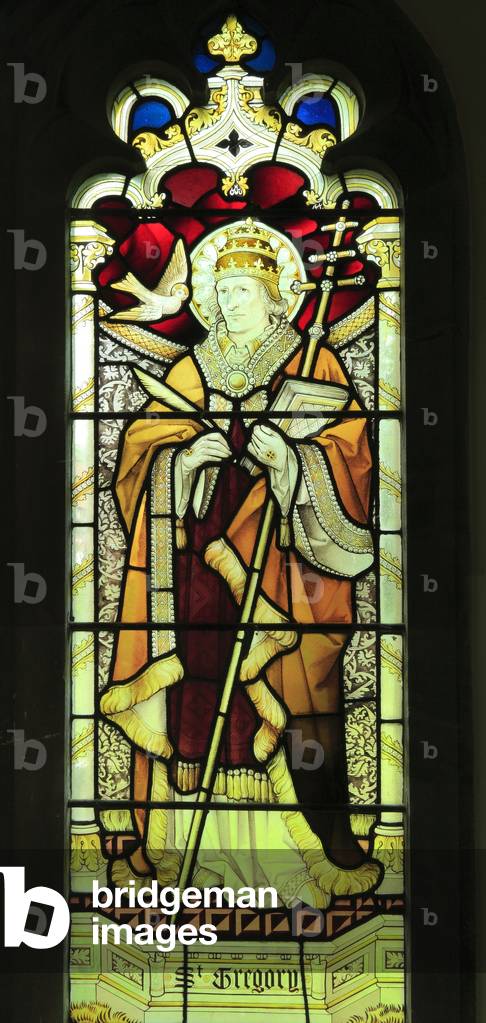 Pope St. Gregory, by Heaton, Butler & Bayne, c.1890 (stained glass)