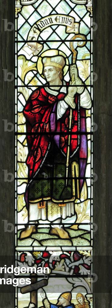 St. Aidan, from St. Nicholas Church, Blakeney, Norfolk, 1900 (stained glass)