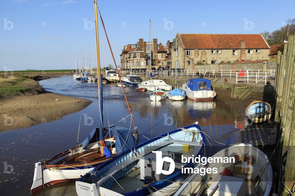Hotel and Quayside at Blakeney Harbour, Norfolk (photo)