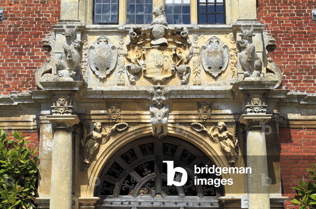 Detail of heraldry, Blickling Hall, Norfolk (photo)