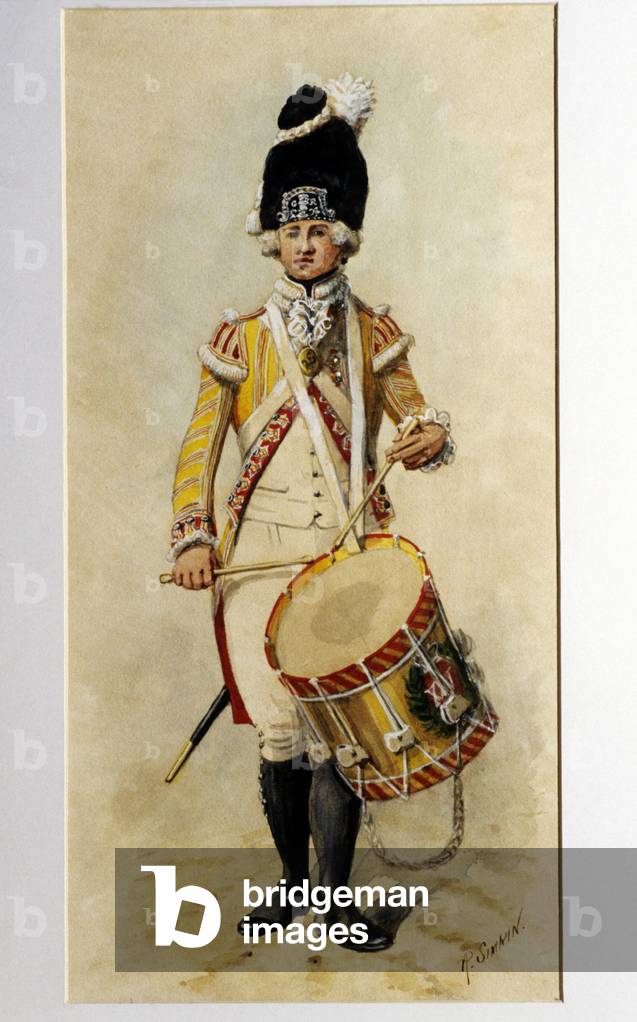 Drummer of the King's Own Borderers Regiment of 1792 (w/c on paper)