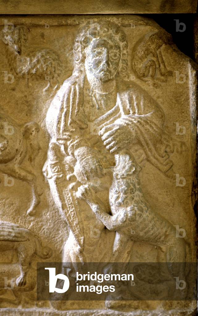 David lutte avec un lion