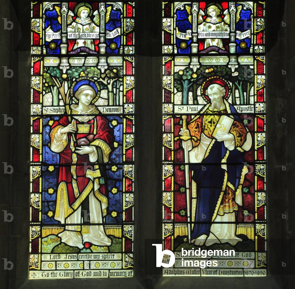 Window depicting St. Stephen and St. Paul, c.1890 (stained glass)
