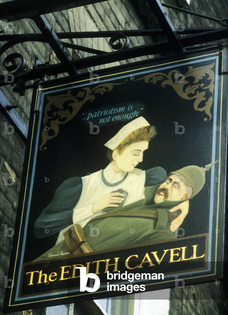 Edith Cavell Pub Inn sign (photo)