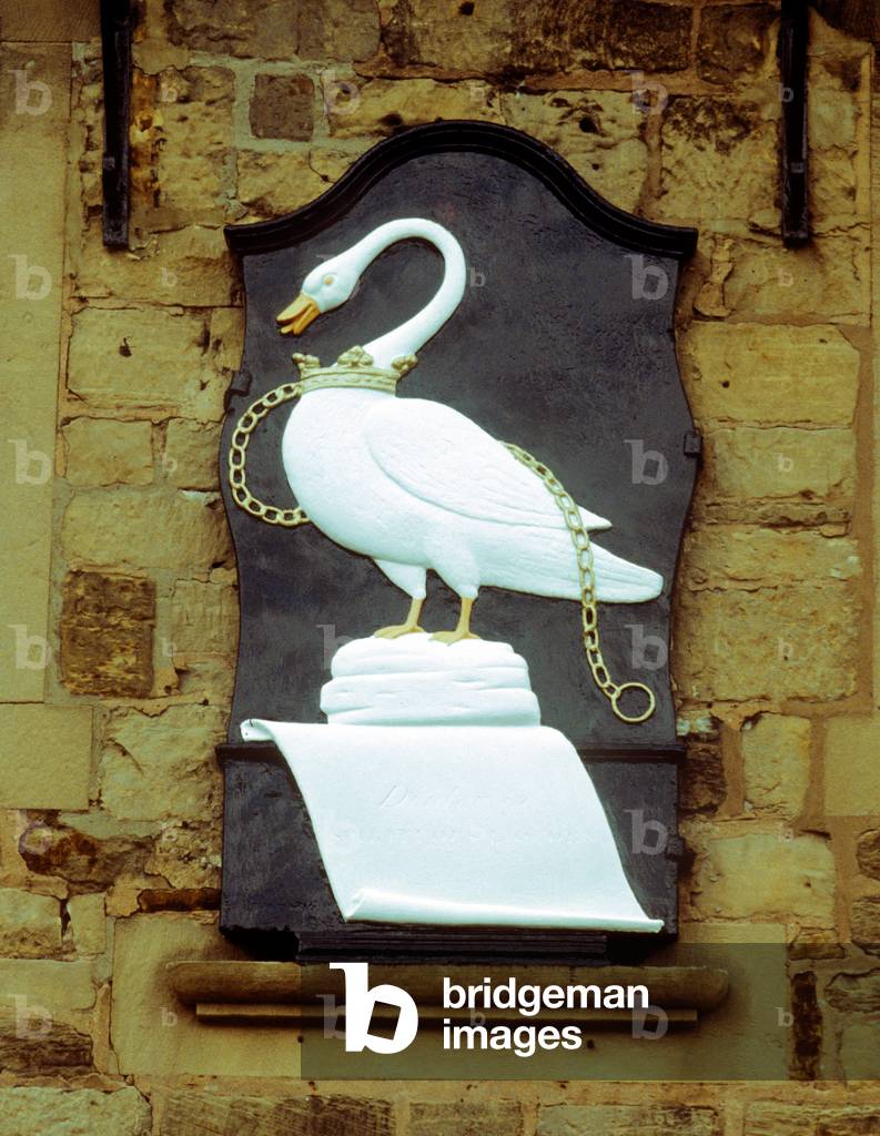 Swan Inn Pub Inn Sign, Bolsover, Derbyshire (photo)