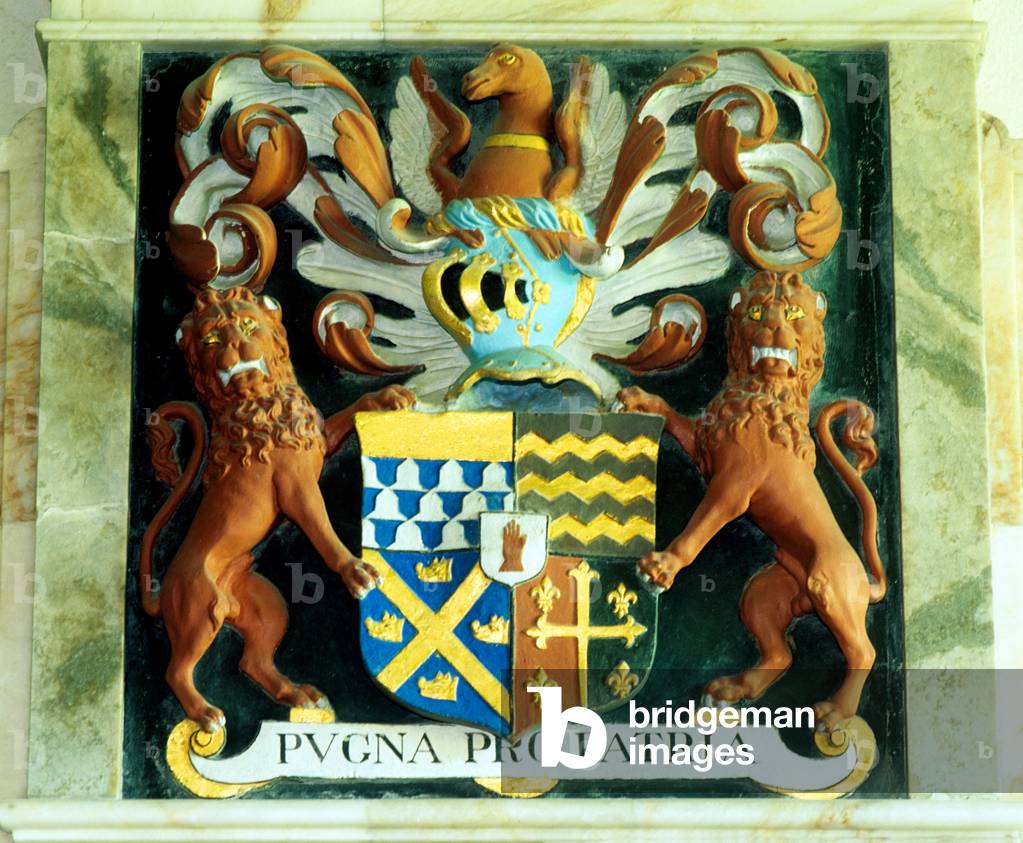 Coat of arms of Sir Benjamin Tichborne, 1621 (alabaster)