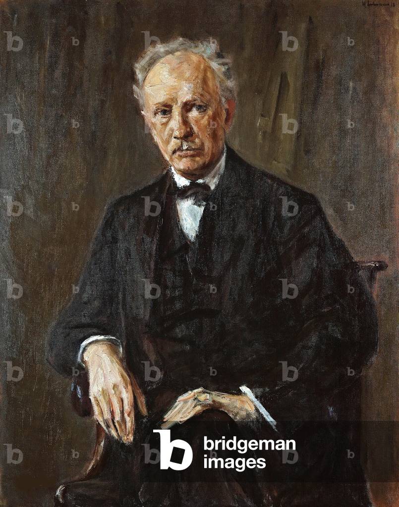 Portrait of the composer Richard Georg Strauss (1864-1949), 1918. Creator: Liebermann, Max (1847-1935).