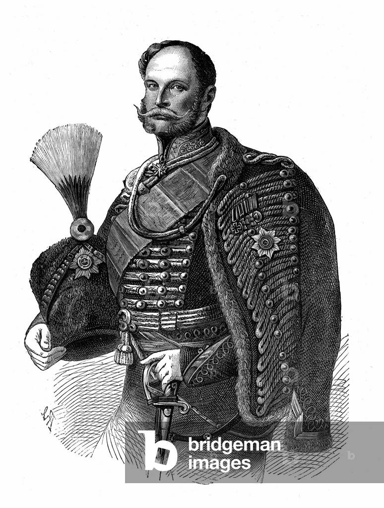 Portrait de Guillaume Ier (17971888), empereur d'Allemagne. Gravure de