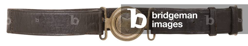 Belt with a two piece star print plate (metal & leather)