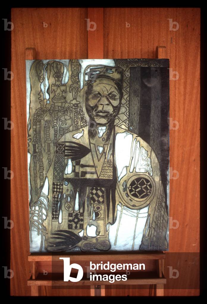 Nigerian bronze relief