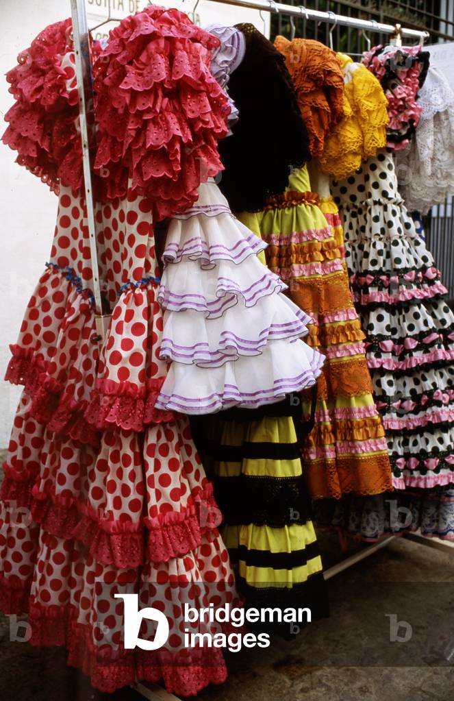 CORDOBA Flamenco dresses hanging