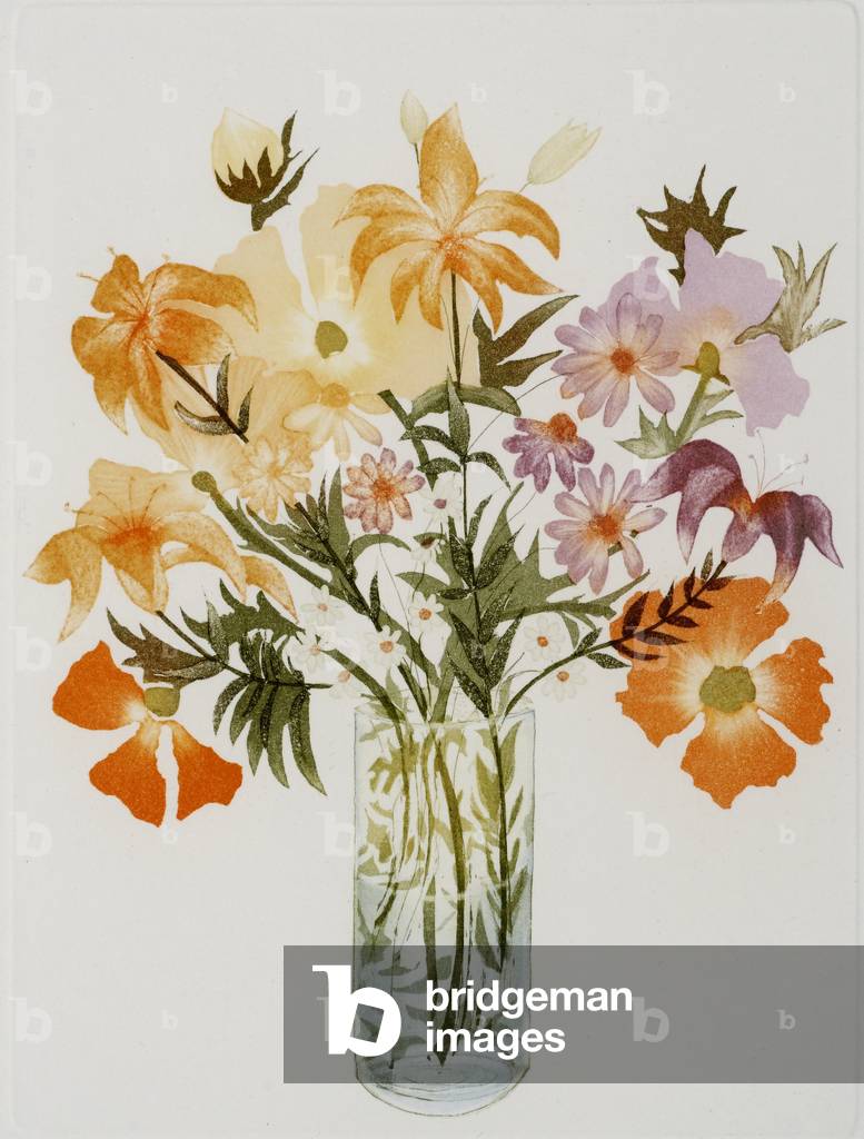 Purple and Orange Flowers, c.1990