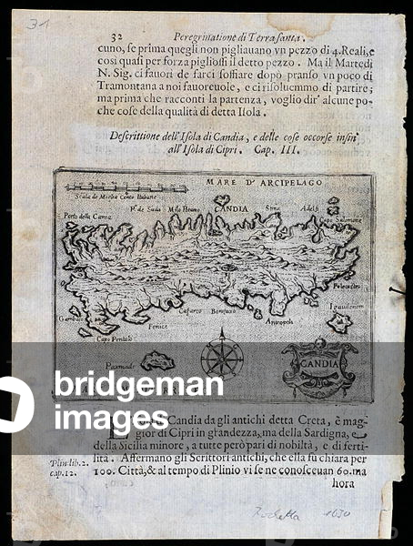 Map of Candia, 1630 (engraving)