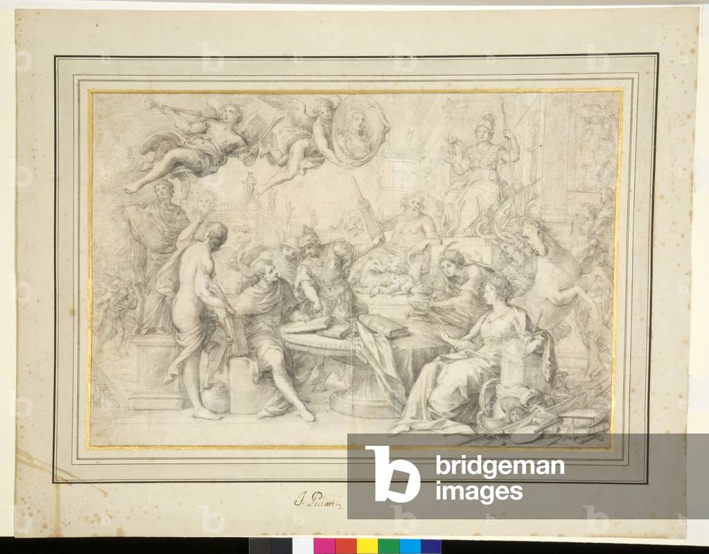 Allegorical Composition (black chalk)