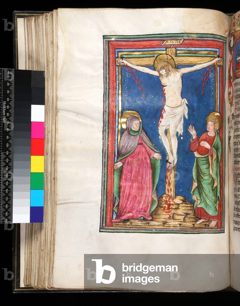 Ms 35. Missal, f.135v. The Crucifixion, 1460s (parchment)