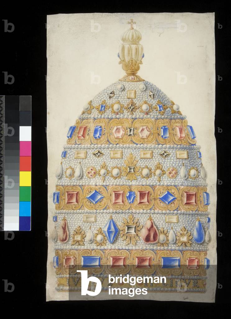 The Tiara of Pope Julius II (watercolour)