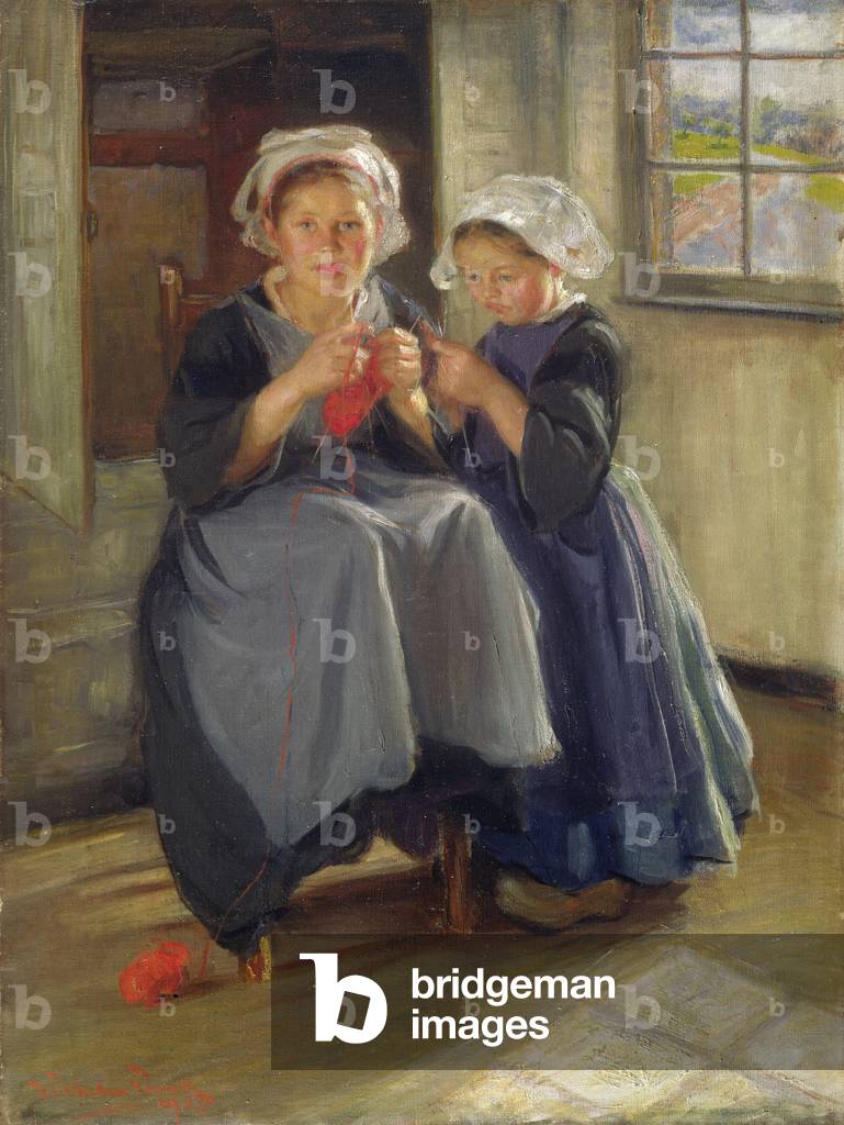 The Knitting Lesson, 1903 (oil on canvas)