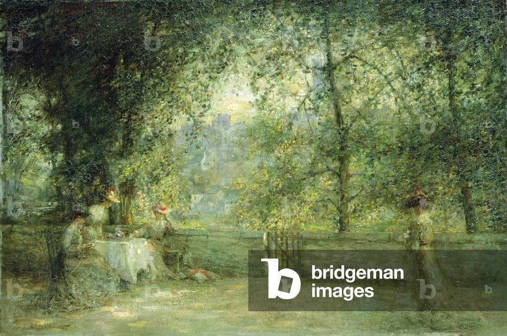 Image of Painting depicting A Tea Party (oil on canvas) by Hugh Bellingham-Smith
