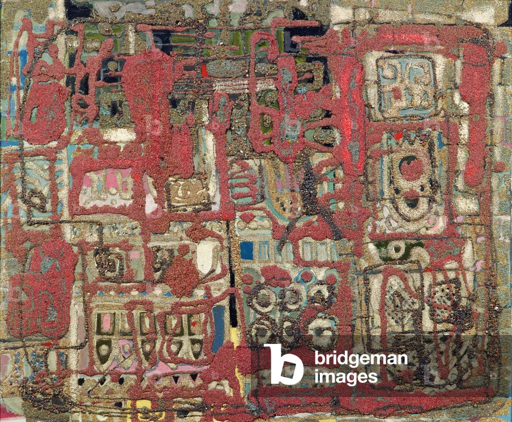 Bagdad, 1963 (oil & mixed media on board)