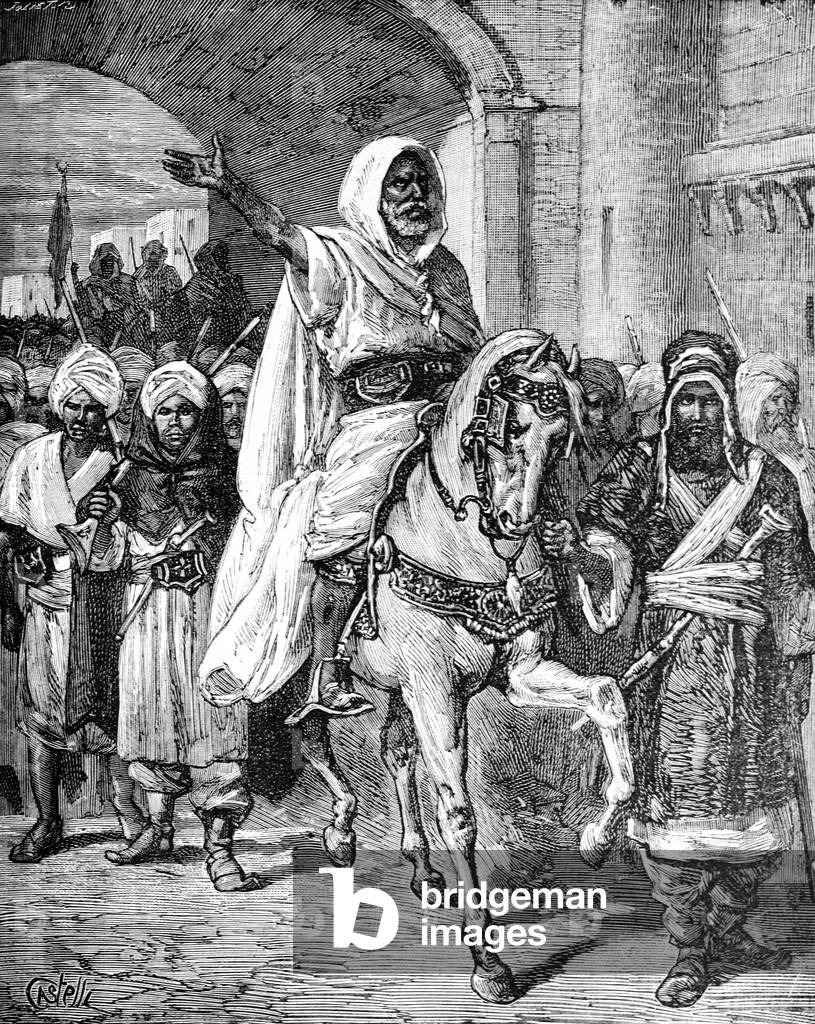 Muhammad Ahmad bin Abd Allah Islamic Leader Declared the Mahdi in 1881 Ruler of Sudan, 1883 (engraving)