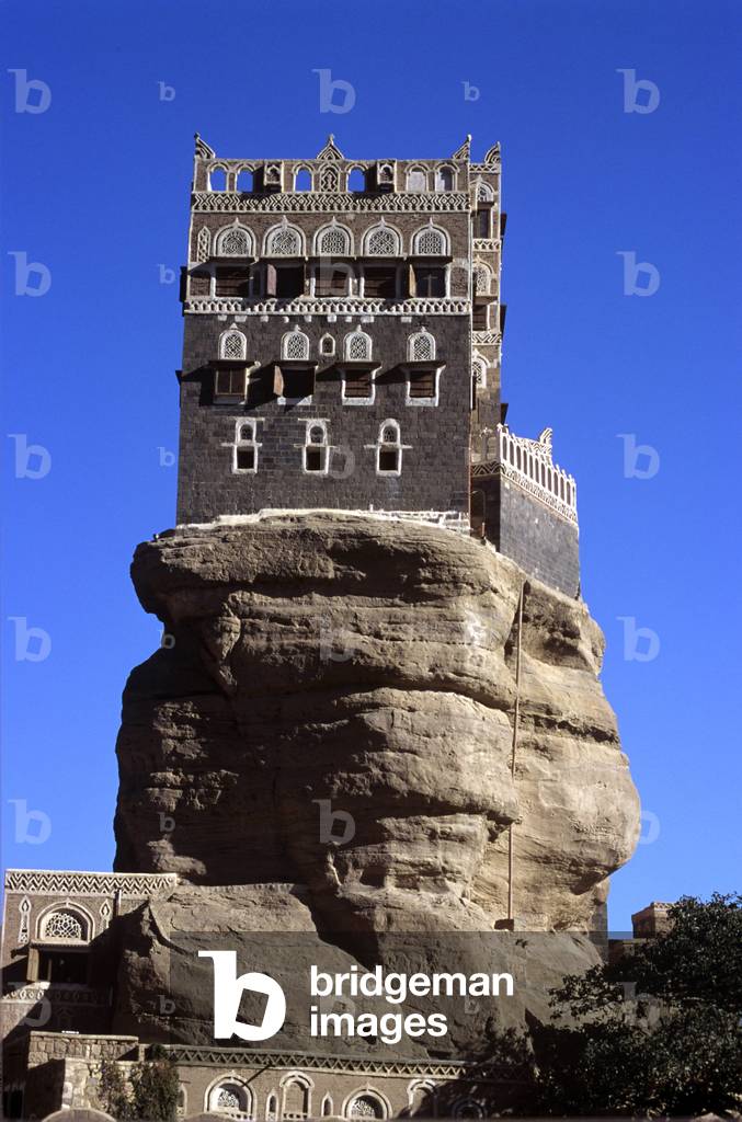Dar al Hajar Palace of Rocks, Imam's Summer Palace. Wadi Dhahr,Yemen