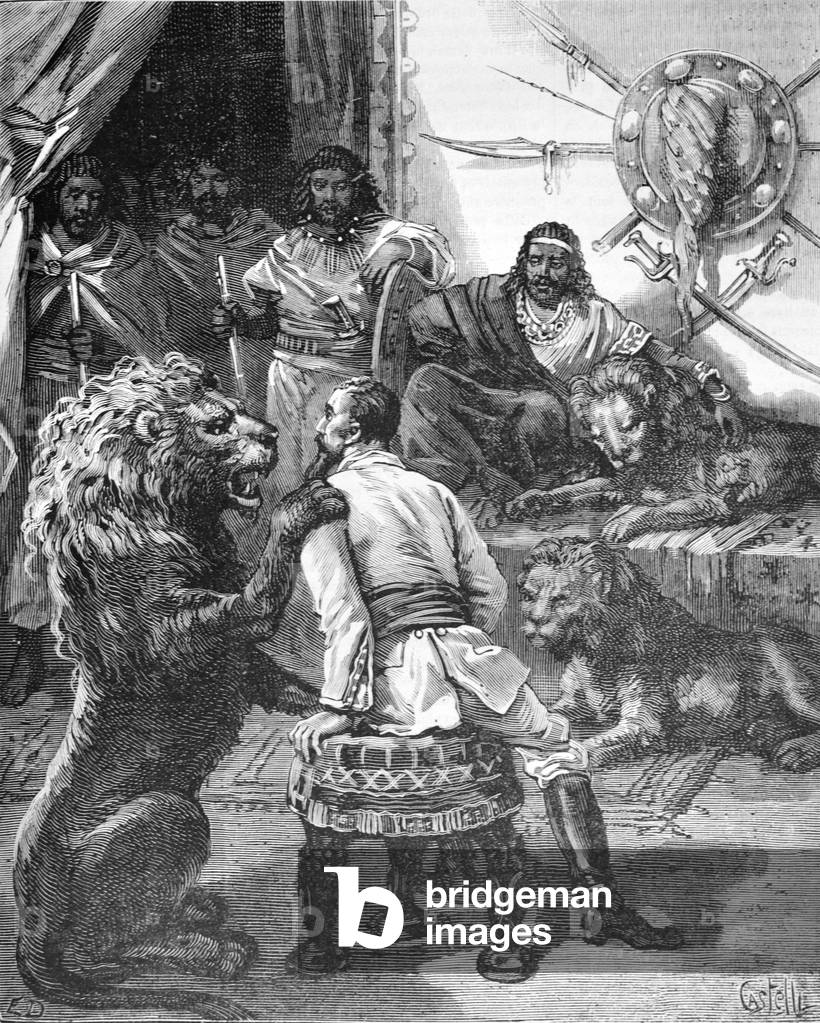 Guillaume Lejean (1828-1871) French Explorer in the Royal Court of Ethiopian Emperor Tewodros or Theodore II (c1818-1868) Ethiopia, 1883 (engraving)