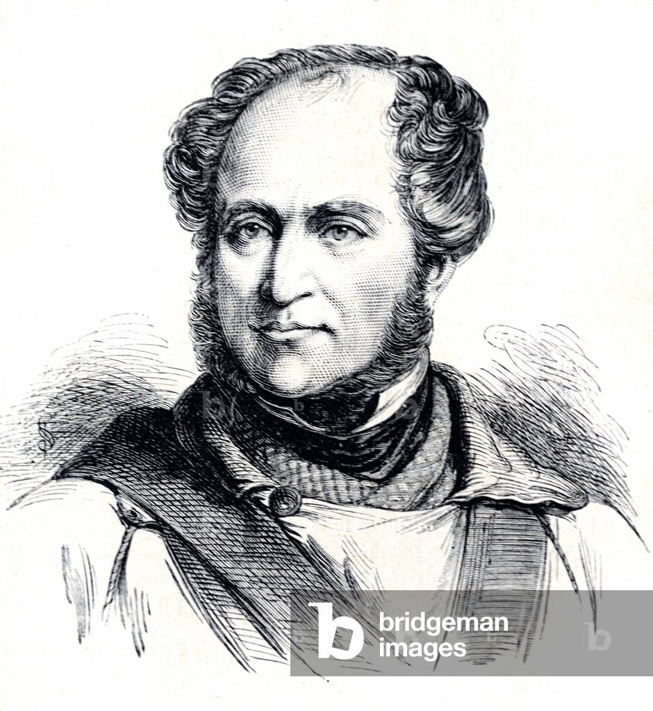 Portrait of Irish Arctic explorer Robert McClure, 1884 (engraving)