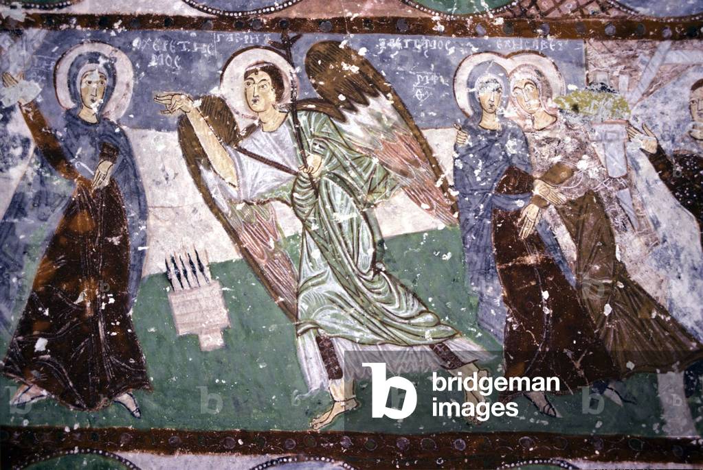 Byzantine fresco. Angels. Pancarlik Church. Cappadocia, Turkey