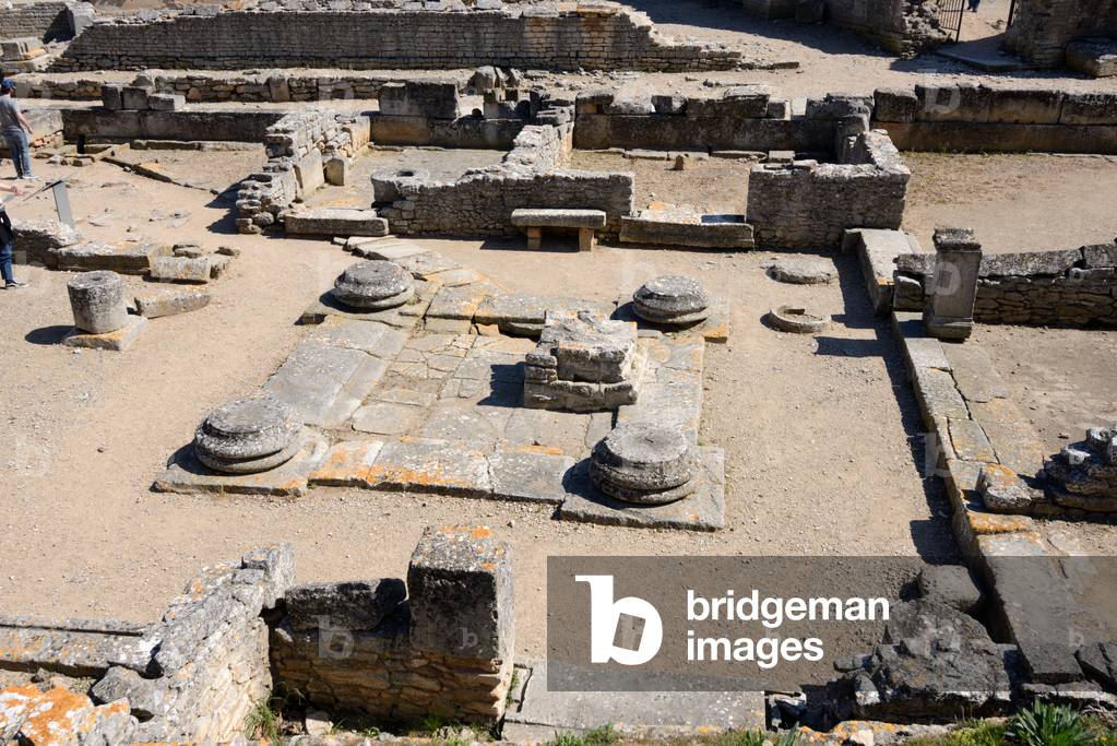 Floor Plan of the Hellenistic-Style Roman House of Attis or Villa in the Lower Town of the Ruins of Glanum Saint-Remy-de-Provence France, 2nd century AD (architecture)