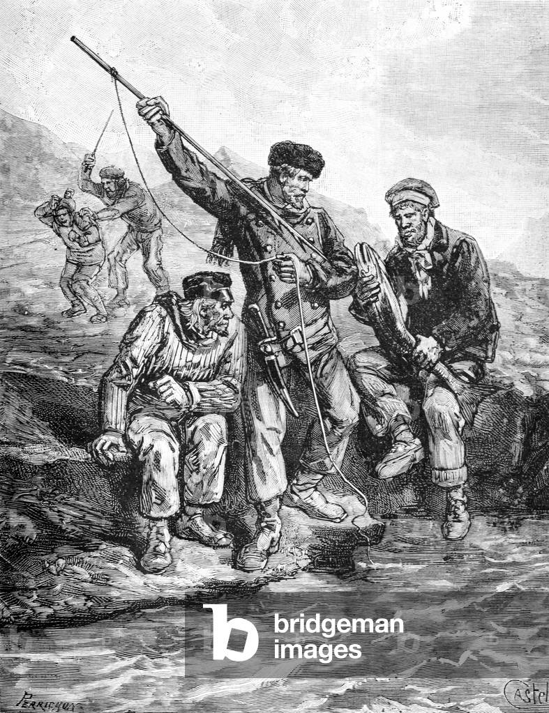 River Fishing Canada, 1883 (engraving)