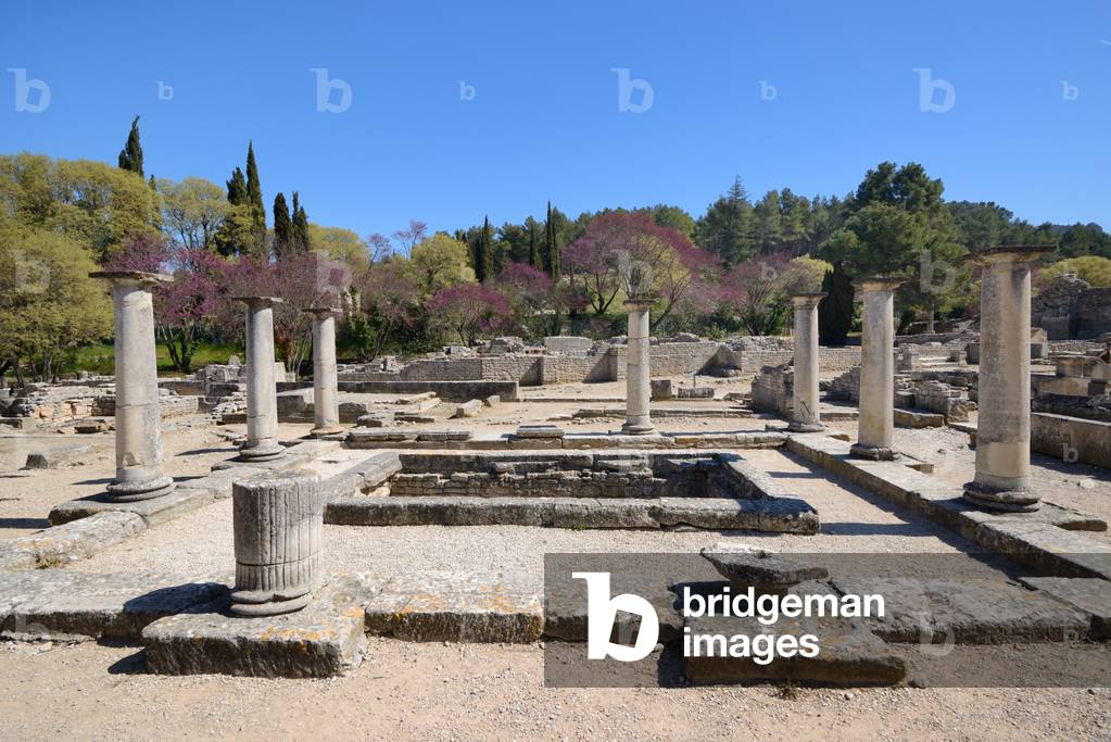 Floor Plan of the Hellenistic-Style Roman House of Antae or Villa in the Lower Town of the Ruins of Glanum Saint-Remy-de-Provence France, 2nd century AD (architecture)