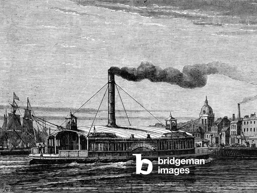 Ferry Boat New York Harbour, 1883 (engraving)