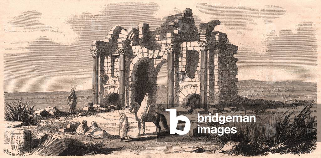View of the Roman triumphal arch called 