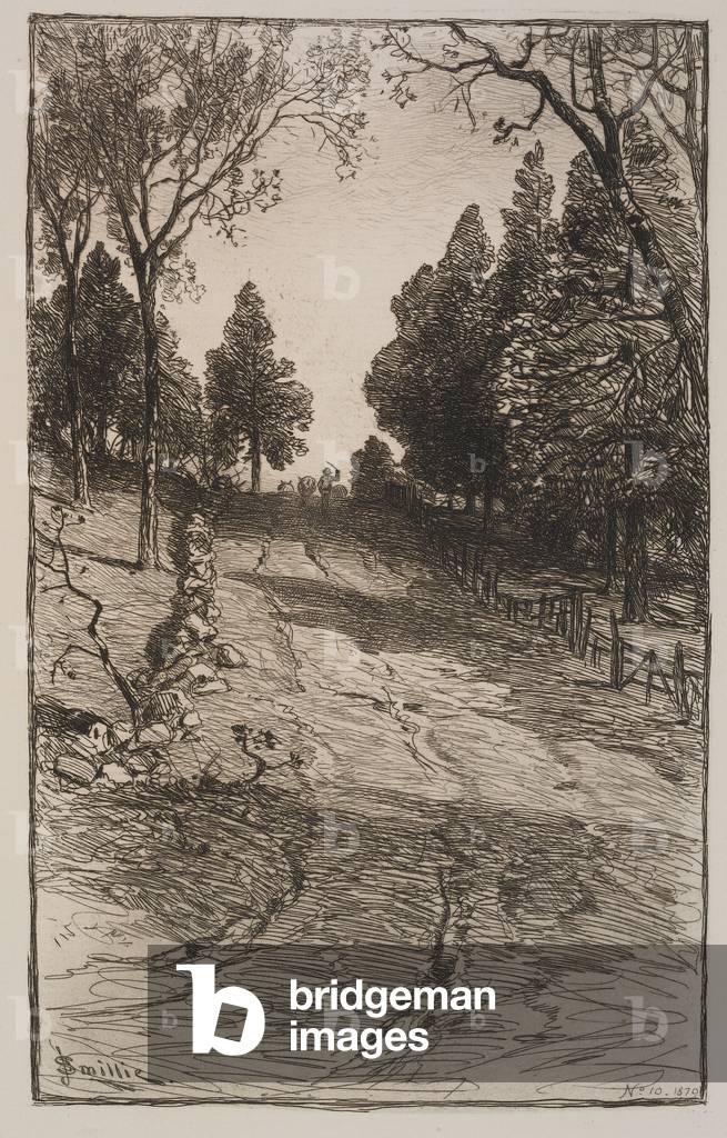 Up the Hill, 1879 (etching on paper) 