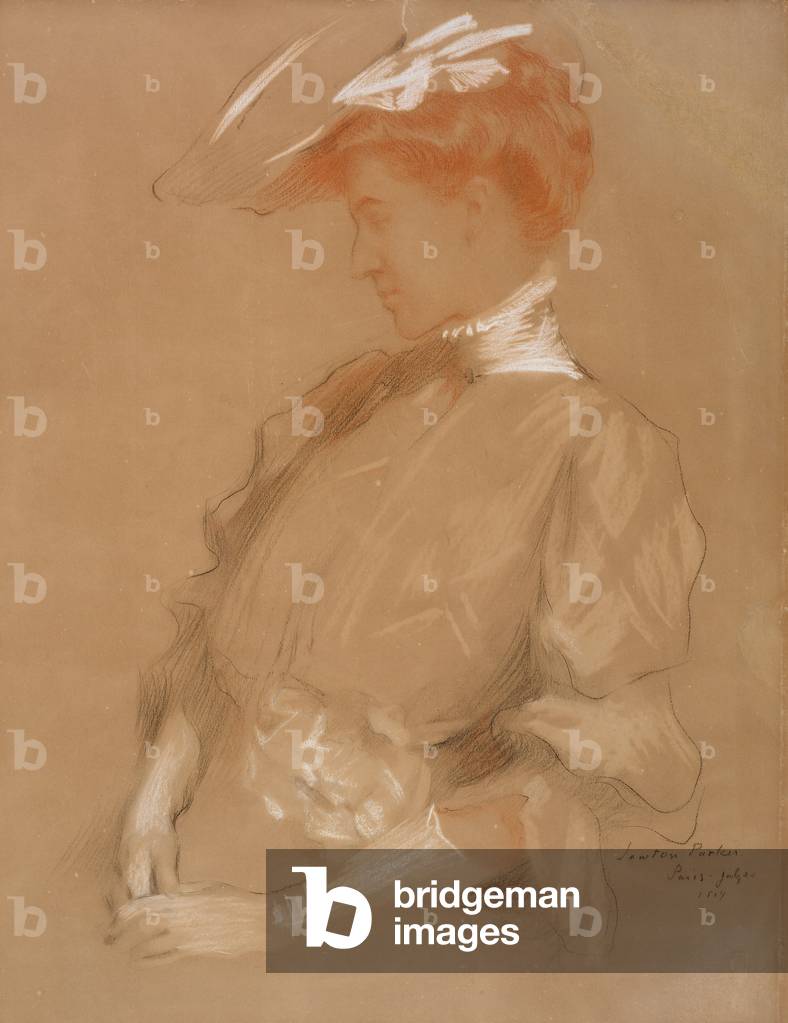 Portrait of Mrs. Webster, 1904 (pastel & crayon on paper) 