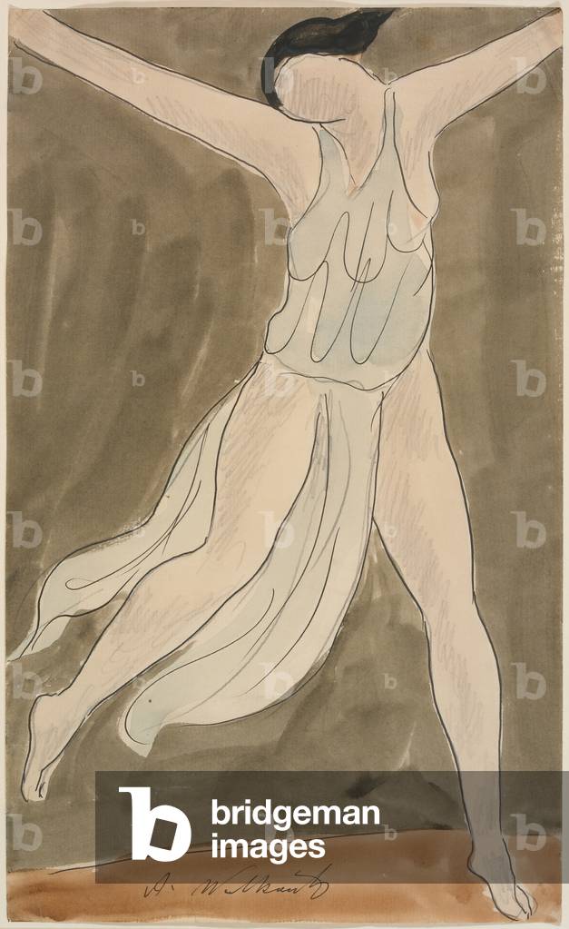 Isadora Duncan, c.1911 (w/c & ink on paper) 