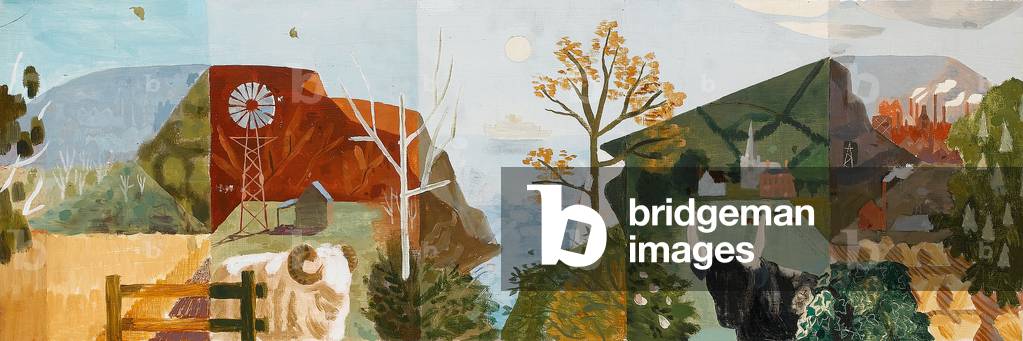 Mural design for the First Class dining room on the P&O liner, Iberia (oil on board)